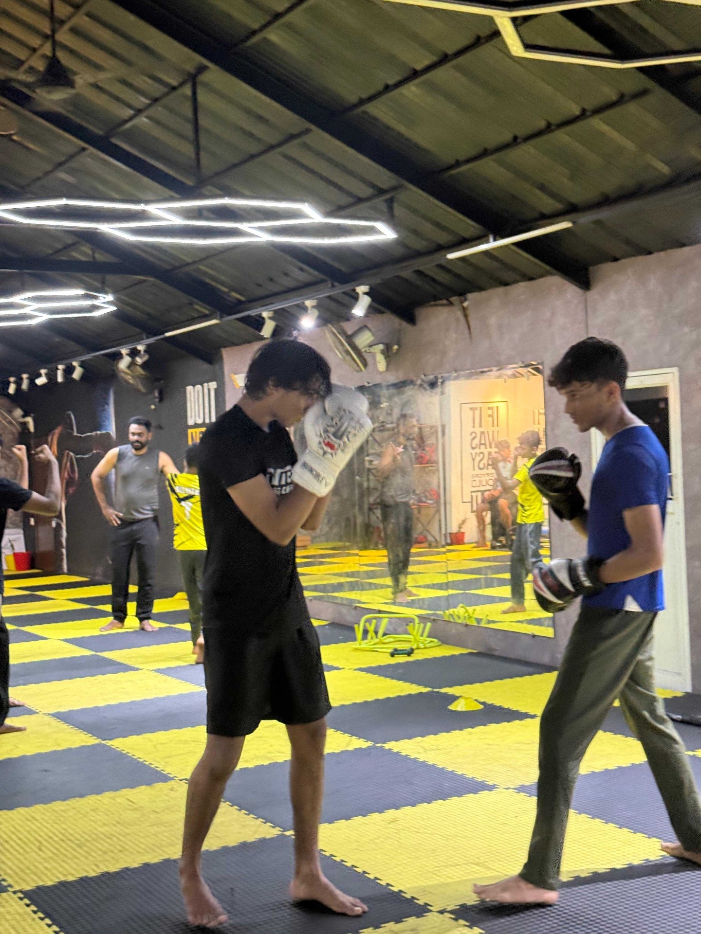 Indoor martial arts training